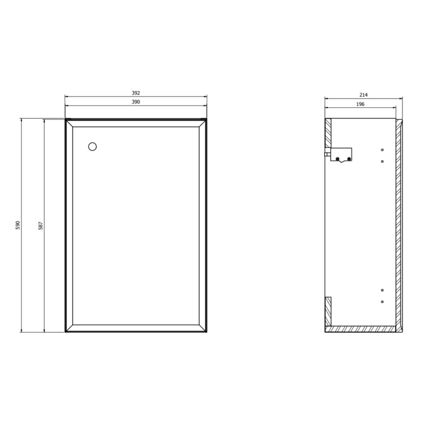 Cersanit S801-570 - MILLE wall-mounted bathroom cabinet with basin 40x62x22 cm, mint