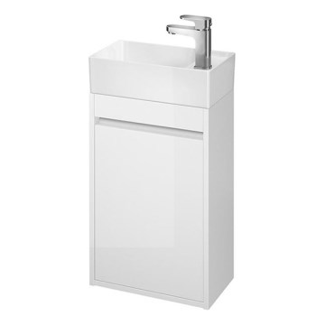 Cersanit S924-001 - Bathroom basin cabinet BARBARA 59,3x39,2 cm shiny white