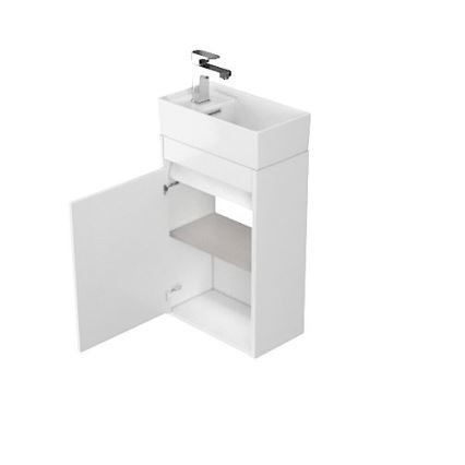Cersanit S924-001 - Bathroom basin cabinet BARBARA 59,3x39,2 cm shiny white