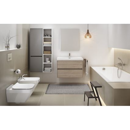Cersanit S924-008 - CREA wall-mounted under-sink bathroom cabinet 60 x 54 x 45 cm, oak