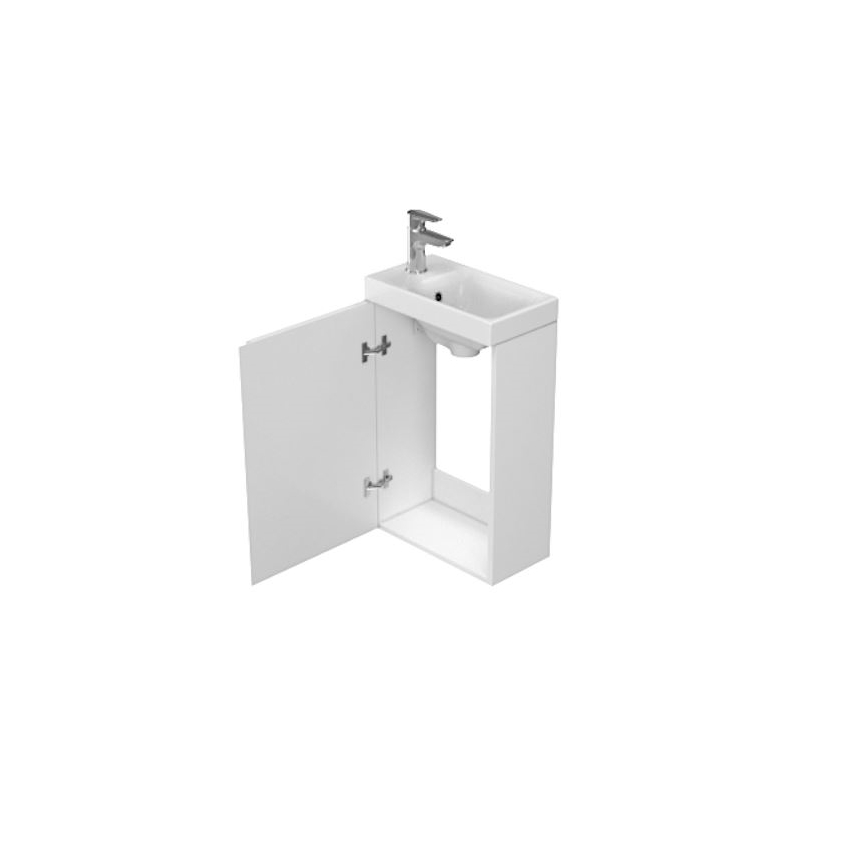 Cersanit S929-014 - Bathroom basin cabinet MEDDIE 59x39 cm shiny white