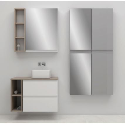 Cersanit S929-018 - Mirror bathroom cabinet MEDDIE 80x59,5 cm