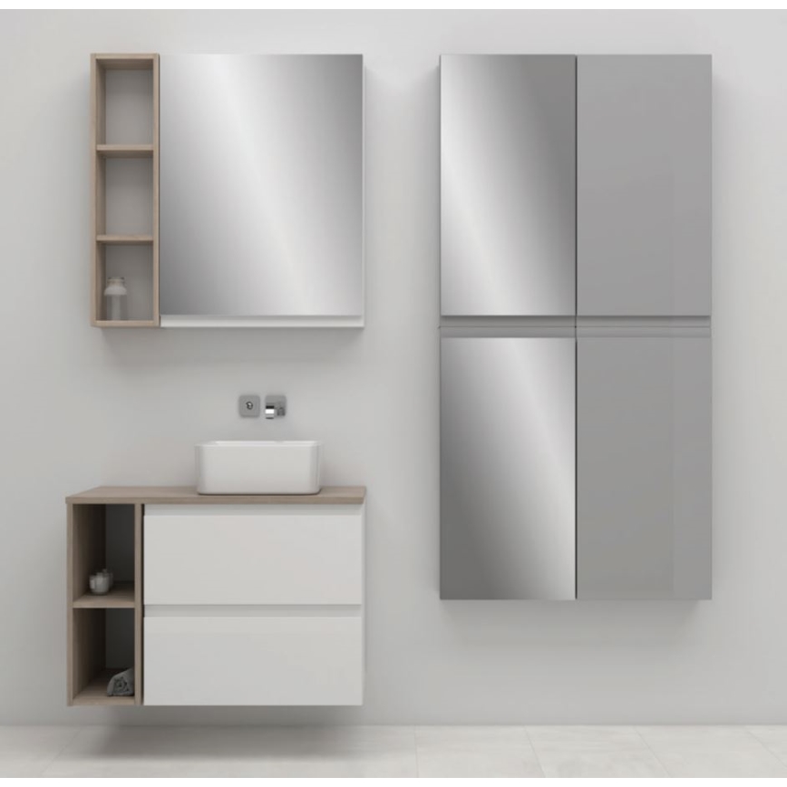 Cersanit S929-018 - Mirror bathroom cabinet MEDDIE 80x59,5 cm
