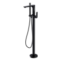 Cersanit S951-308 - Freestanding bath set with tap CREA black