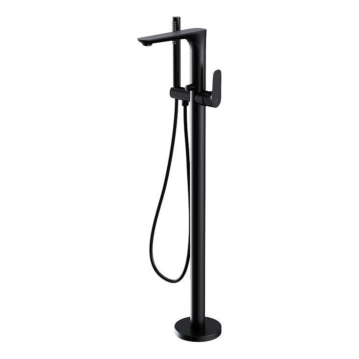 Cersanit S951-308 - Freestanding bath set with tap CREA black
