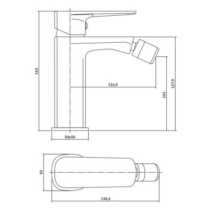Cersanit S951-379 - Bidet tap LARGA black