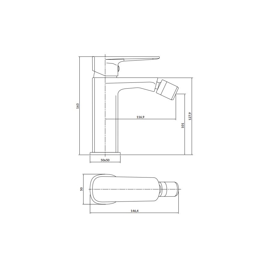 Cersanit S951-379 - Bidet tap LARGA black
