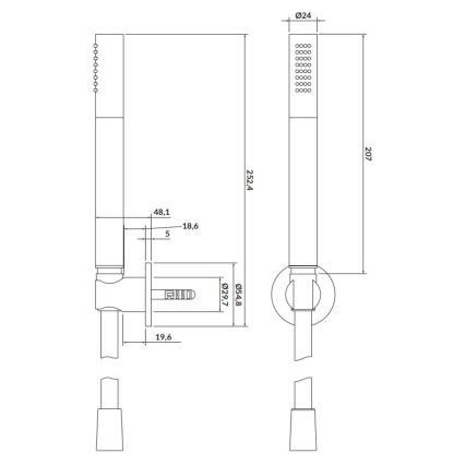 Cersanit S951-401 - Shower set CREA nickel