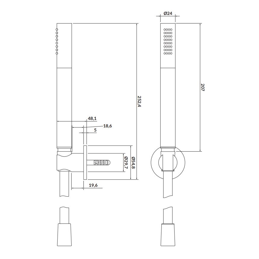 Cersanit S951-401 - Shower set CREA nickel