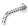 Cersanit S951-553 - Spout for concealed installation ZEN shiny chrome
