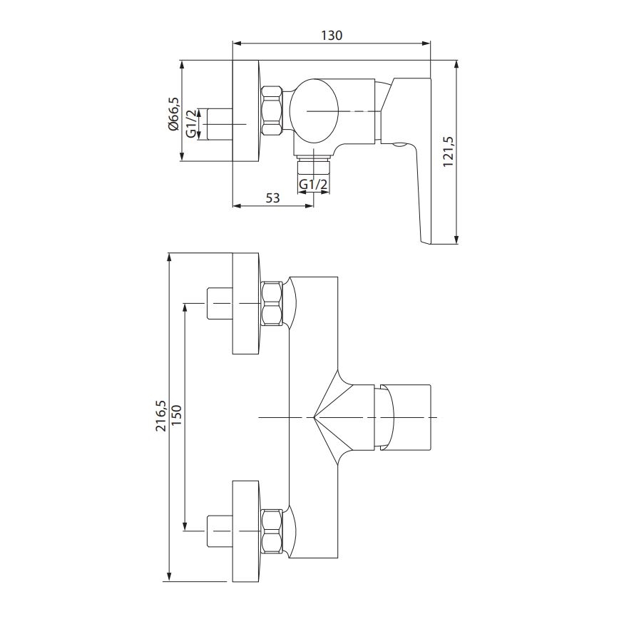 Cersanit S951-577 - Shower tap MODUO black