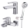 Cersanit S952-003 -Bath set with tap + basin tap MILLE shiny chrome