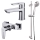 Cersanit S952-004-Shower set with tap + basin tap MILLE shiny chrome