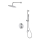 Cersanit S952-032 - Shower set with thermostatic concealed tap ZEN shiny chrome
