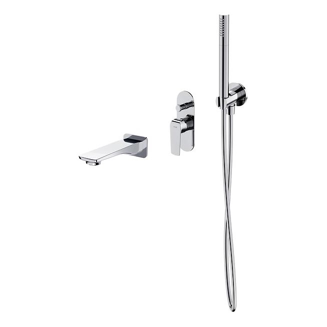 Cersanit S952-036 - Bath set with concealed tap CITY shiny chrome