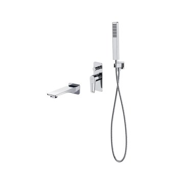 Cersanit S952-037 - Bath set with concealed tap MILLE shiny chrome
