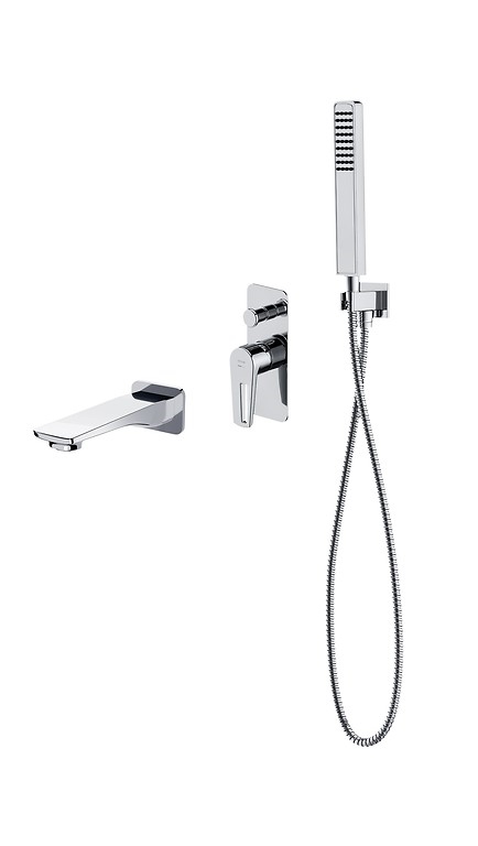 Cersanit S952-037 - Bath set with concealed tap MILLE shiny chrome