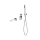 Cersanit S952-037 - Bath set with concealed tap MILLE shiny chrome