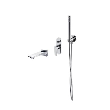 Cersanit S952-040 - Bath set with concealed tap MODUO shiny chrome