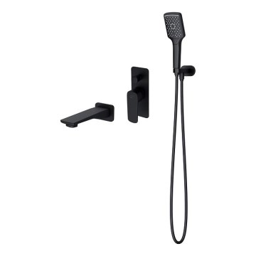 Cersanit S952-044 - Bath set with concealed tap LARGA black