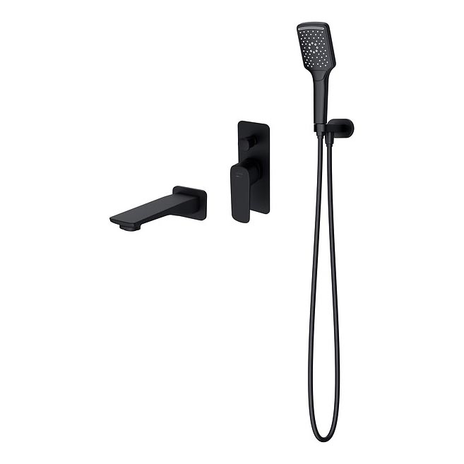 Cersanit S952-044 - Bath set with concealed tap LARGA black