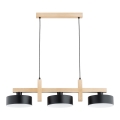 CERTA cable pendant light 3xE27/15W/230V black/beige