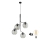 CESAR LED Cable-Suspended Chandelier 4xE27/15W/230V Black/Smoked Grey