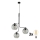 CESAR LED pendant light on cable 3xE27/15W/230V black/smoked grey