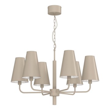 Chain Chandelier TORTOLA 6xE14/15W/230V Beige