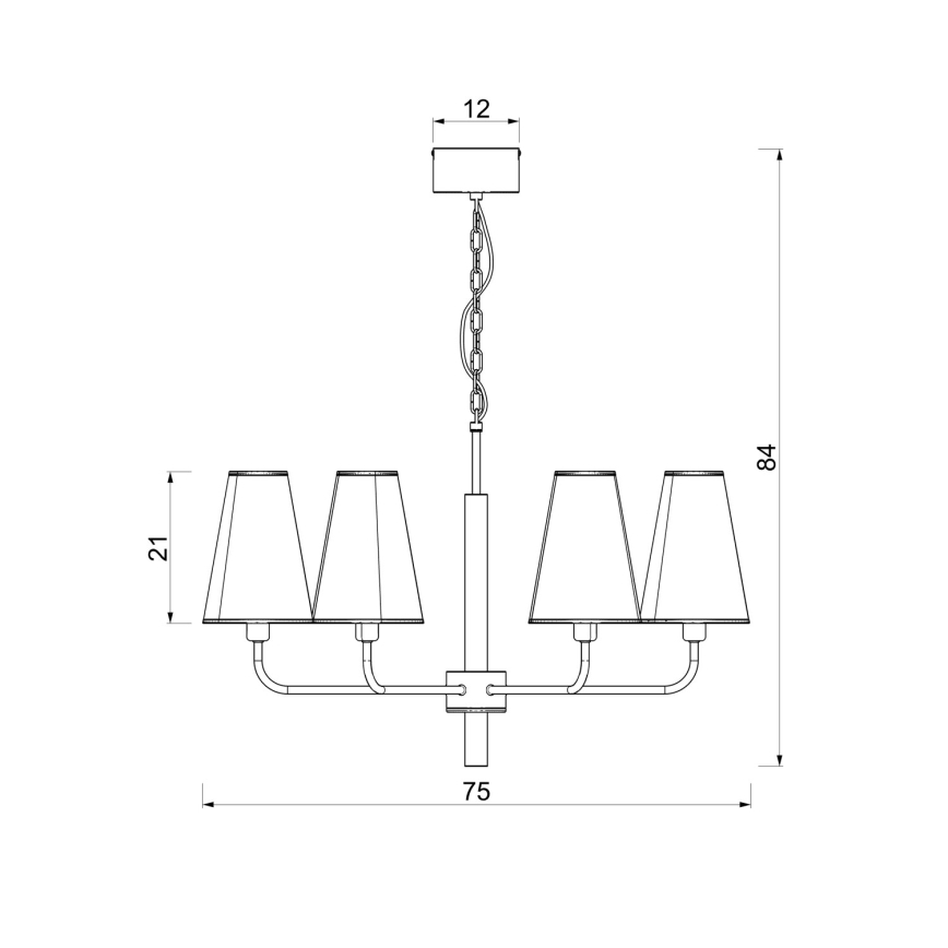 Chain Chandelier TORTOLA 6xE14/15W/230V Beige