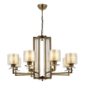 Chain chandelier VARANA 8xE27/40W/230V bronze