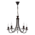 Chain-hung chandelier ANGELIKA 5xE14/10W/230V Black