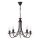 Chain-hung chandelier ANGELIKA 5xE14/10W/230V Black