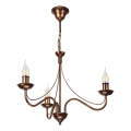 Chain-hung chandelier ANTON 3xE14/15W/230V bronze