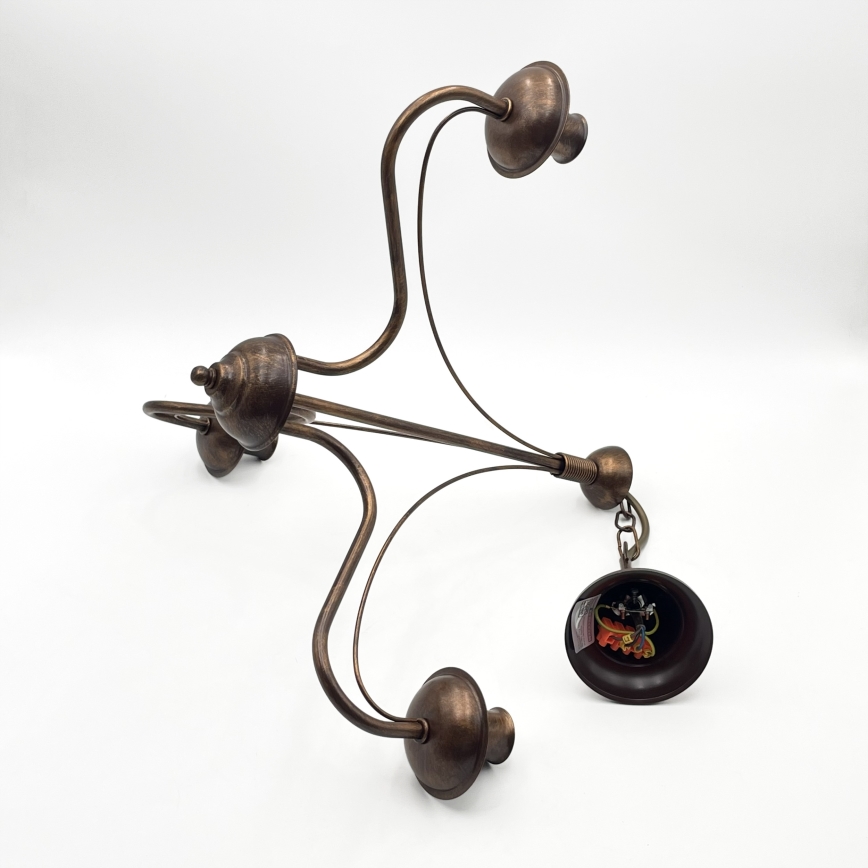 Chain-hung chandelier ANTON 3xE14/15W/230V bronze