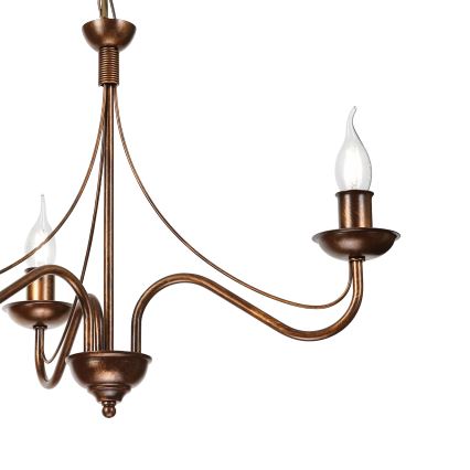 Chain-hung chandelier ANTON 3xE14/15W/230V bronze