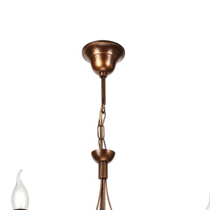 Chain-hung chandelier ANTON 3xE14/15W/230V bronze