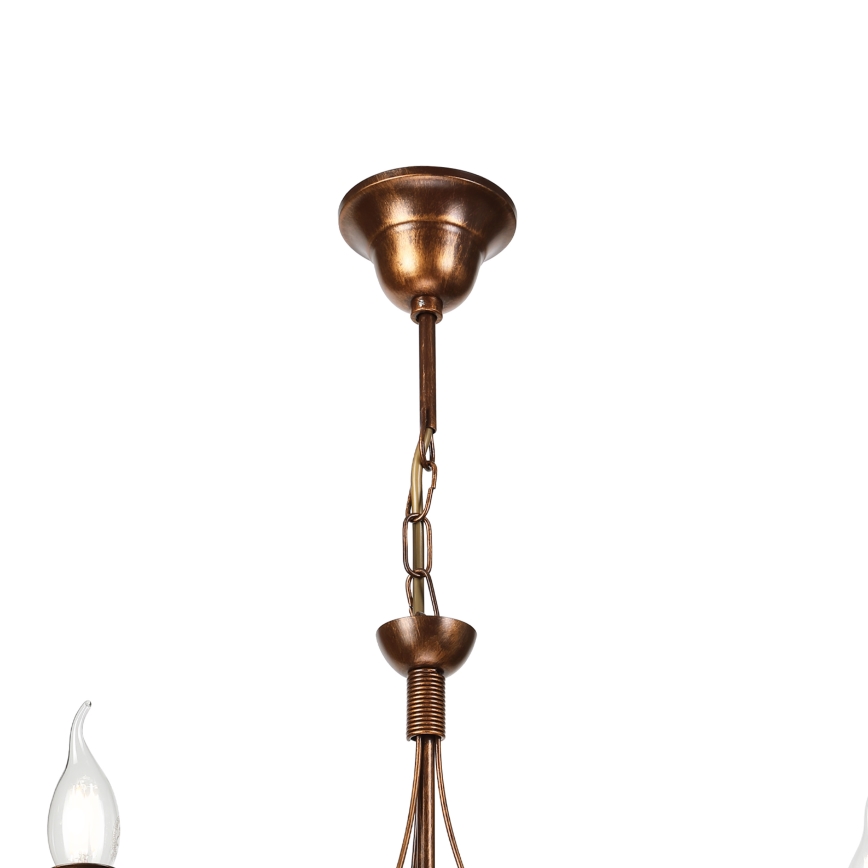 Chain-hung chandelier ANTON 3xE14/15W/230V bronze