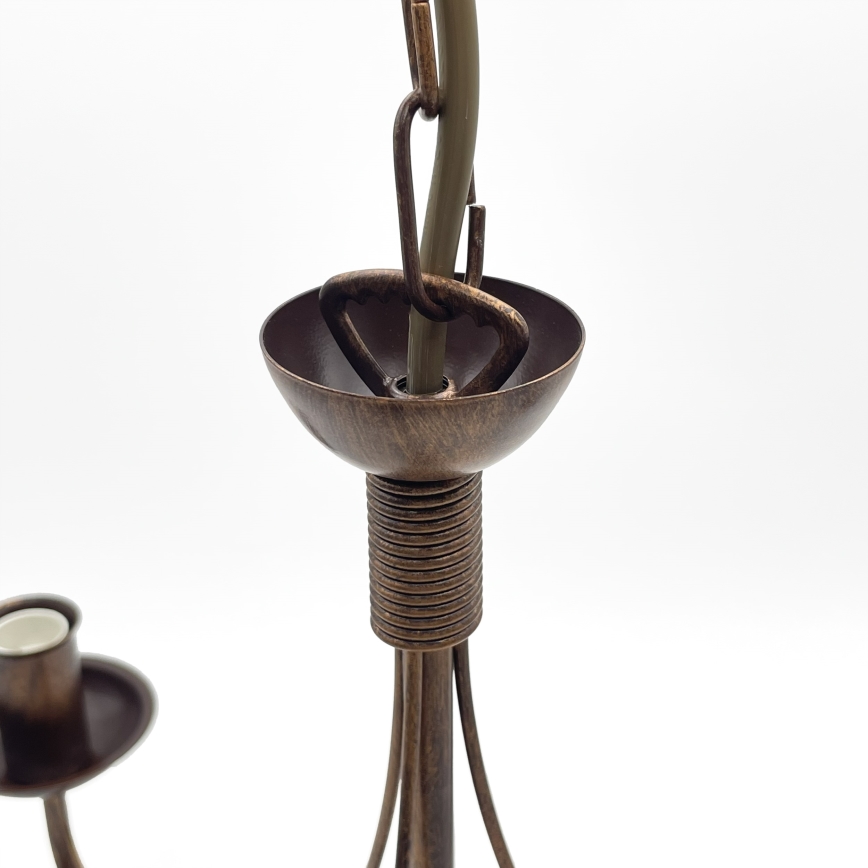 Chain-hung chandelier ANTON 3xE14/15W/230V bronze