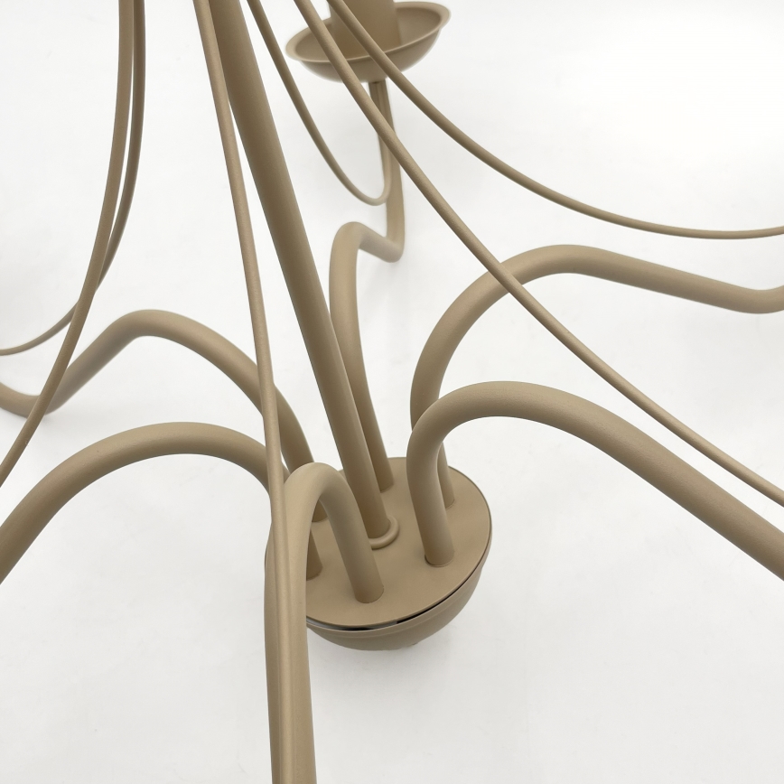 Chain-hung chandelier ANTON 6xE14/60W/230V beige