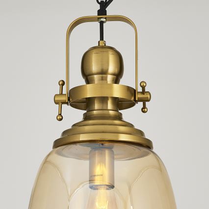 Chain-hung chandelier BOTTLE 1xE27/40W/230V gold