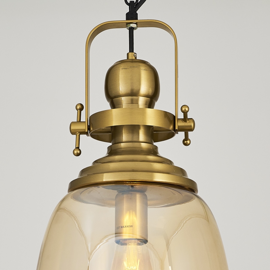 Chain-hung chandelier BOTTLE 1xE27/40W/230V gold