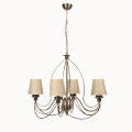 Chain-hung chandelier CLASSIC 4xE14/40W/230V bronze/beige