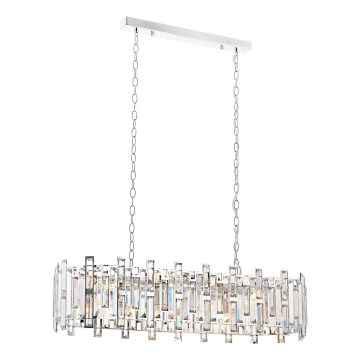 Chain-hung chandelier CRYSTALLINE 13xE14/40W/230V polished chrome