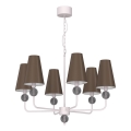 Chain-hung chandelier GRENADA 6xE14/15W/230V grey