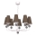 Chain-hung chandelier GRENADA 8xE14/15W/230V gray