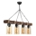 Chain-hung chandelier JASMIN 4xE27/40W/230V brown/beige