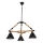 Chain-hung chandelier NEGRU 3xE27/40W/230V black/brown