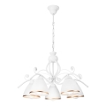 Chain-hung chandelier RETRO II, 5x E27/60W/230V, White