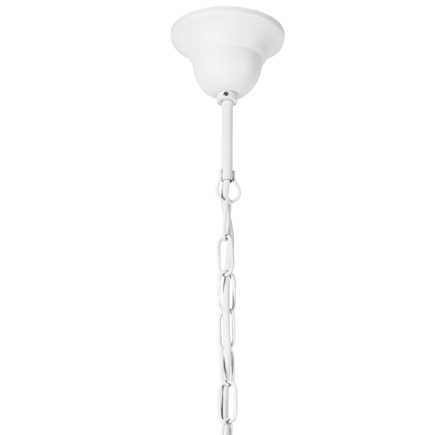 Chain-hung chandelier RETRO II, 5x E27/60W/230V, White